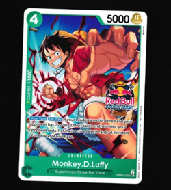 One Piece TCG Red Bull Double Don Event Promo Luffy Card NM - Image 1