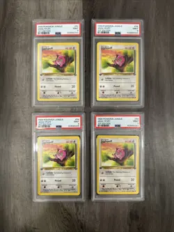 Lot Of 4 Pokemon Jigglypuff Jungle 1st Edition PSA 9 54/64 1999 Pokemon TCG Card - Image 1