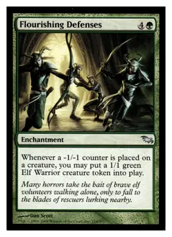 MTG Magic The Gathering Shadowmoor Flourishing Defenses #114 Uncommon - Image 1