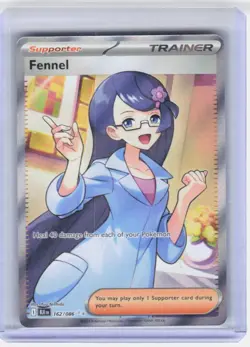 Pokemon TCG SV Black Bolt Fennel Trainer Holo Card 162/086 - Image 1