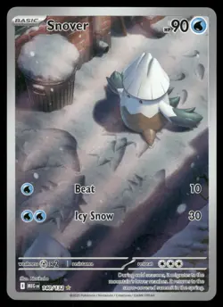 Pokemon Cards Snover 140/132 Mega Evolution Illustration Rare NM *4 - Image 1