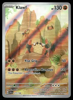 Pokemon Cards Klawf 217/198 Scarlet & Violet Illustration Rare LP *4 - Image 1