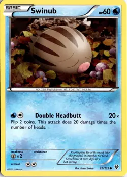 Swinub 26/135 Plasma Storm Pokemon Card TCG - Image 1