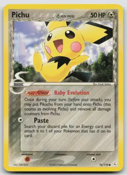 Pokemon Card Pichu (Delta Species) Common Holon Phantoms 76/110 - Image 1