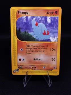Phanpy 100/147 Common Aquapolis E Series - Pokemon Card LP - Image 1