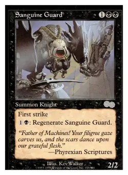MTG Magic The Gathering Urza's Saga Sanguine Guard #155 Uncommon - Image 1