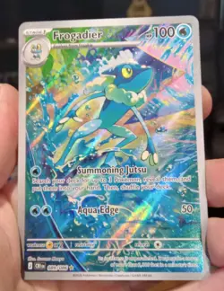 Pokemon Chaos Rising Frogadier Full Illustration Art Holo Card, 089/086, NM - Image 1