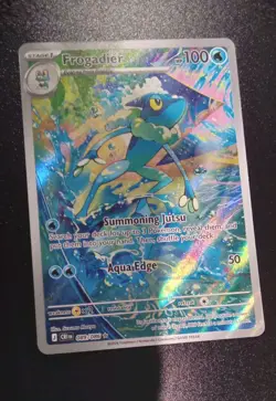 Pokemon Chaos Rising Frogadier Full Illustration Art Holo Card, 089/086, NM - Image 2