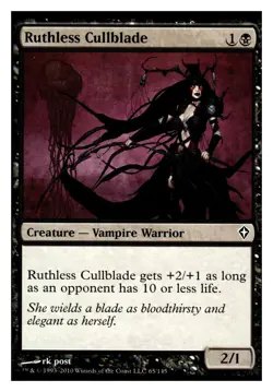 MTG Magic The Gathering Worldwake Ruthless Cullblade #65 Common - Image 1