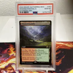 PSA 10 Gem Wooded Foothills (Extended Art) Modern Horizons 3 #467 - Image 1