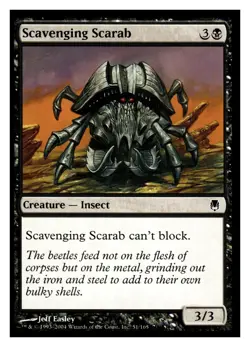 MTG Magic The Gathering Darksteel Scavenging Scarab #51 Common - Image 1