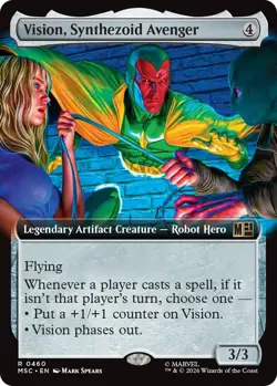 Mint/Near-Mint, English - 1 x MTG Vision, Synthezoid Avenger - Extended Art Comm - Image 1