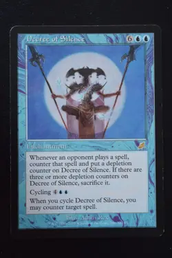 Magic The Gathering MTG DECREE OF SILENCE Scourge LP Lightly Played - Image 1