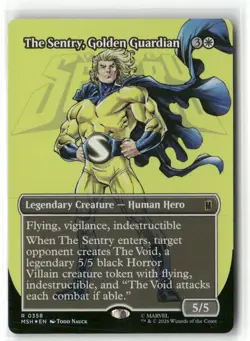 The Sentry, Golden Guardian (Borderless) 358 Foil Marvel Super Heroes Magic: - Image 1