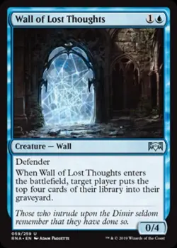 Wall of Lost Thoughts - Light Play MTG Ravnica Allegiance - Image 1