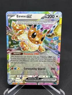 Eevee EX 075/131 Full Art Holo Rare SV Prismatic Evolutions NM Pokemon TCG - Image 2