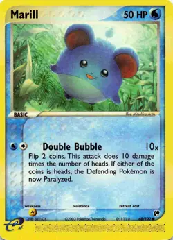 Pokemon Sandstorm Common Card - Marill 68/100 - Image 1