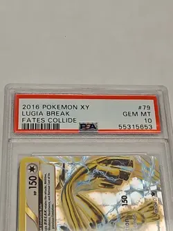 PSA 10 Gem Mint 2016 POKEMON XY FATES COLLIDE #79 LUGIA BREAK - Image 2