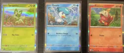 Pokemon Cards- Evolved Sprigatito Fuecoco Quaxly 013 034 050/193 Mirage Holo Set - Image 1