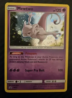 Pokemon TCG Mewtwo SM77 Holo - Black Star Promo - Pokemon Sun & Moon Promo - Image 1