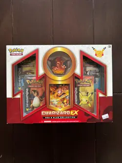 Pokemon Charizard EX Red & Blue Collection Box Set - CARDS IN MINT CONDITION - Image 1