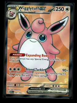 Pokemon Cards Wigglytuff ex 187/165 Full Art Secret Rare Pokemon 151 - (NM) - Image 1