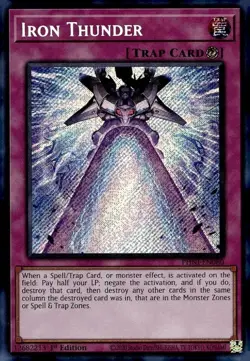Yugioh Iron Thunder PHNI-EN080 Secret 1st Edition NM - Image 1