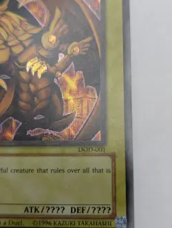 Yugioh! The Winged Dragon of Ra DOD-001 Secret Rare MP - Image 2