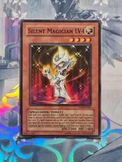 NTR-EN001 Silent Magician LV4 Super Rare Unlimited Edition Lightly Played YuGiOh - Image 1