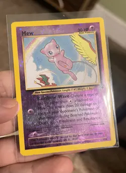 Pokemon Mew TCG Reverse Holo Promo Card 1/18 Southern Islands MP - Image 4