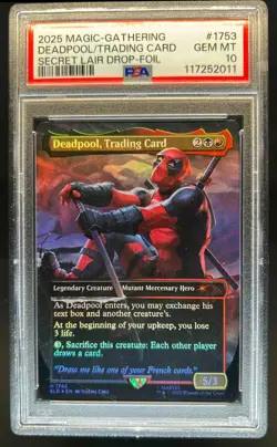 2025 Magic Gathering Deadpool, Trading Card Special Liar Drop Foil #1753 PSA 10 - Image 1