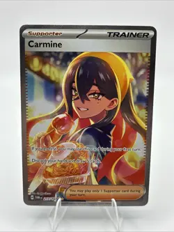 Pokemon TCG Twilight Masquerade Trainer Carmine Full Art 217/167 Rare - Image 1
