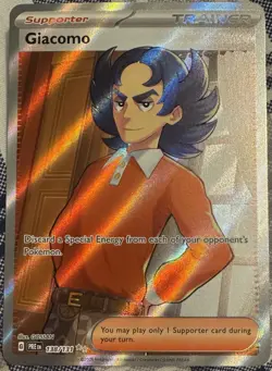 Giacomo 138/131 Prismatic Evolutions Ultra Rare Full Art Pokemon Near Mint - Image 1