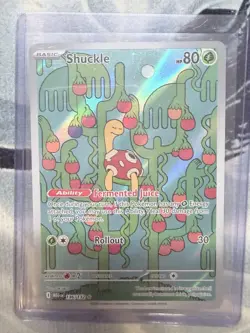 Pokemon TCG Shuckle 136/132 ME01 Mega Evolution Holo Full Art Rare HP 80 - Image 1