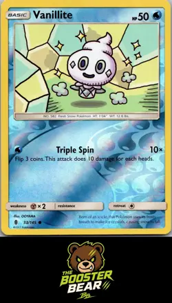 Vanillite 33/145 C Guardians Rising Pokemon NM/M - Image 1