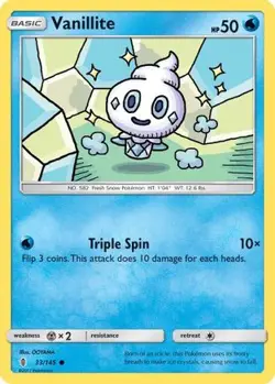 Vanillite 33/145 C Guardians Rising Pokemon NM/M - Image 4
