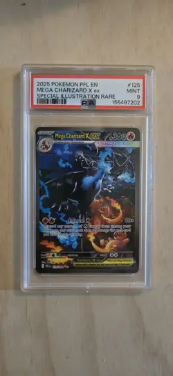 Pokemon TCG Mega Charizard EX SIR, PSA 9 Graded, Phantasmal Flames, 125/094 - Image 1