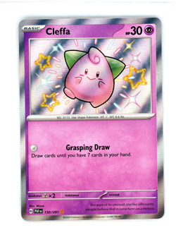 Pokemon Cleffa Scarlet & Violet: Paldean Fates 150/091 Holo Shiny Rare NM - Image 1