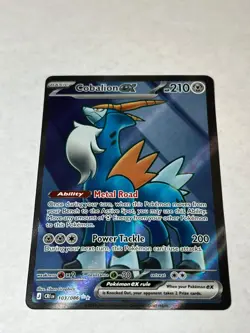 Cobalion ex 103/086 Ultra Rare Chaos Rising Pokemon Near Mint - Image 1