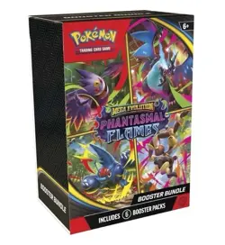 Pokemon TCG Mega Evolution Phantasmal Flames Booster Bundle 6 Packs Sealed - Image 1