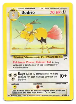 Dodrio 37/130 Uncommon Base Set 2 Pokemon LP - Image 1