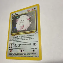 Pokemon Chansey 3/130 Base Set 2 Holo Rare NM Condition WOTC Vintage - Image 3
