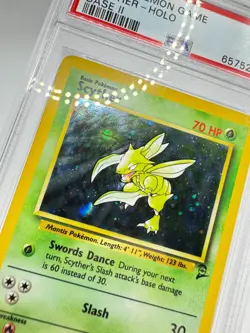 PSA 7 2000 POKEMON BASE SET 2 SCYTHER HOLO #17 - Image 2