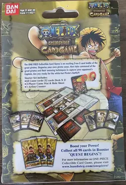 2005 Bandai Vintage One Piece CCG The Quest Begins Sealed Starter Deck English - Image 2