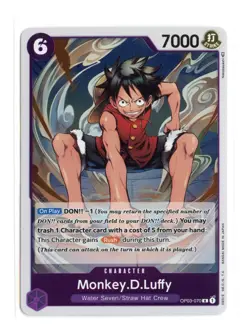 Monkey.D.Luffy OP03-070 R Foil One Piece Pillars of Strength English LP - Image 1