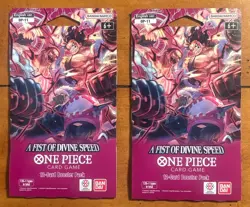 Bandai One Piece TCG A Fist of Divine Speed OP-11 Sleeved Booster Packs Lot of 2 - Image 1
