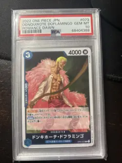 PSA 10 Donquixote Doflamingo OP01-073 R Romance Dawn Japanese One Piece BL - Image 1