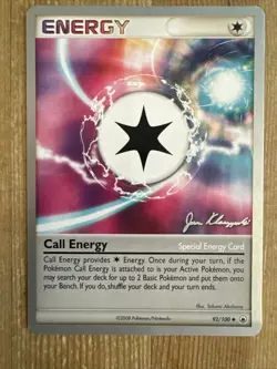 Pokemon World Championships 2008 Majestic Dawn Call Energy Card 92/100 MP - Image 1