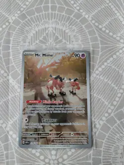 Mr. Mime 179/165 SV: 151 Holo Full Art Illustration Rare Pokemon TCG Card - NM - Image 1