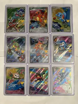 Pokemon 2026 First Partner Illustration Collection Series 1 full Set (9 Cards) - Image 1